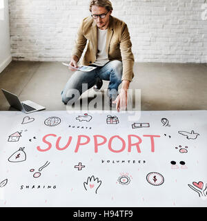 Support Donations Charity Foundation Concept Stock Photo