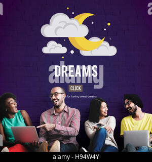 Dreams Believe Dreamer Hopeful Imagination Concept Stock Photo