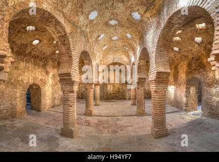 Arab baths built in XIII century, Ronda, Andalusia, Spain Stock Photo