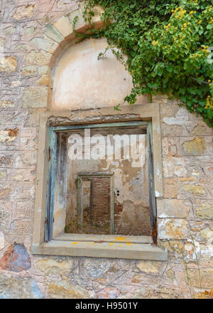 Tatoi Palace ruins in Greece, the summer palace and 10,000 acre estate of the former Greek Royal Family Stock Photo