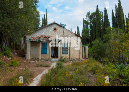 Tatoi Palace ruins in Greece, the summer palace and 10,000 acre estate of the former Greek Royal Family Stock Photo