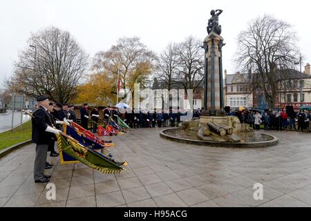 Merchant Navy Service Newport Wales UK Saturday 19th November 2016 The Merchant Navy Association City of Newport Branch Service of Remembrance at the Merchant Seaman's Memorial at Mariners Green Newport. Credit:  Steven Phillips/Alamy Live News Stock Photo