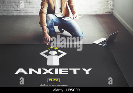 Anxiety Angst Disorder Stress Tension Concept Stock Photo