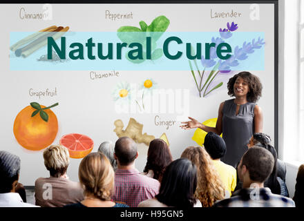 Medicinal Plants Natural Cure Herb Herbalism Concept Stock Photo