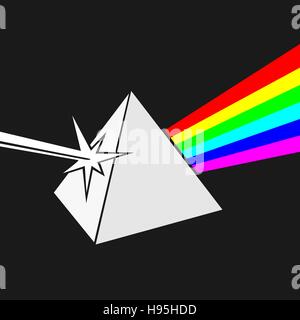 Prism and Ray of light Stock Vector