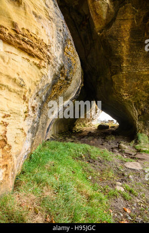Caves near Blackwaterfoot, Isle of Arran, North Ayrshire, Scotland Stock Photo
