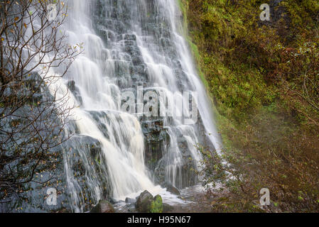 Waterfall near Kildonan shore, Isle of Arran, North Ayrshire, Scotland Stock Photo