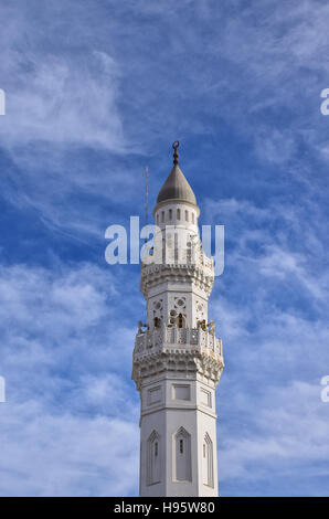 One of Masjid al Nabawi s minarets and light poles of the courtyard in ...