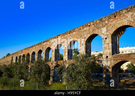 Acueducto San Lazaro in Merida Badajoz aqueduct at Extremadura of Spain Stock Photo