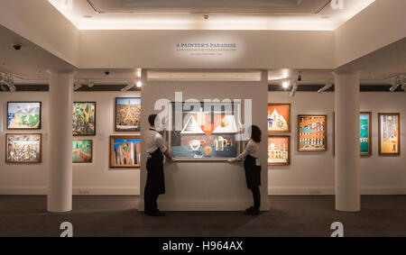 London, UK. 18 November 2016. Sotheby's presents a preview of the sale A Painter's Paradise, Julian Trevelyan & Mary Fedden at Durham Wharf at their New Bond Street premises. The auction will take place on 23 November 2016 in London. Stock Photo