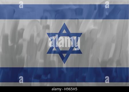 Flag of Israel painted with a brush Stock Vector Image & Art - Alamy
