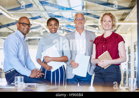 Portrait confident business people in conference room Stock Photo