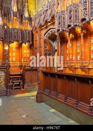 UK, Scotland, Lothian, Edinburgh, Interior view of the Thistle Chapel in the St Giles' Cathedral. Stock Photo