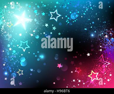 bright space background with stars. Stock Vector