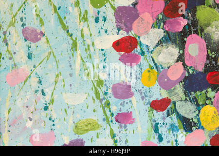 Detail of the Painting as a Background. Stock Photo