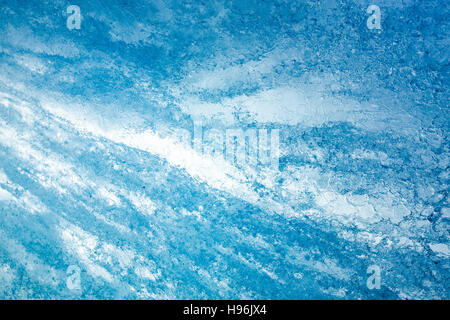 Blue ice from the Rhone glacier, Switzerland Stock Photo