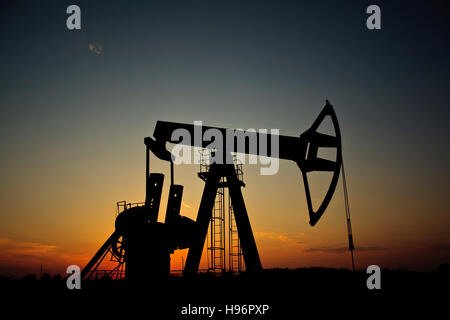 Oil pumpjack Stock Photo