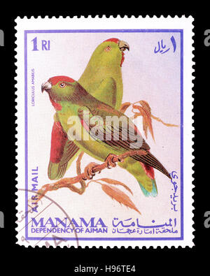 Manama stamp 1976 Stock Photo