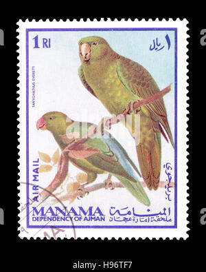 Manama stamp 1976 Stock Photo