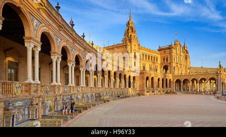 Plaza de Espana - Seville, Andalusia, Spain Stock Photo