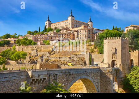 Toledo old town, San Martin Bridge, Spain Stock Photo