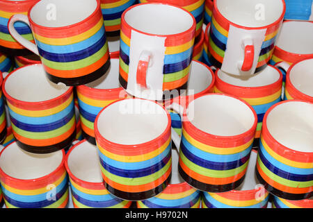 cups colurful designer cup colors Stock Photo