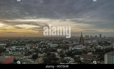 Bangkok skyline at sunset - Bangkok -Thailand Stock Photo