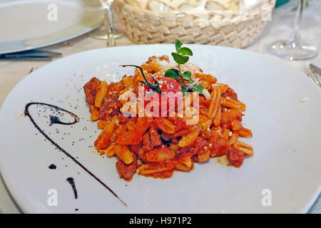 'Malloreddu', Typical Sardinian Food, Sardinia, Italy Stock Photo