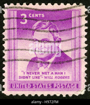 US postage stamp Will Rogers American cowboy comedian actor