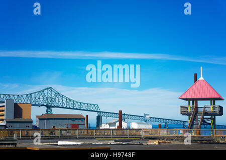 Viewpoint and Bridge in Astoria, Oregon Stock Photo