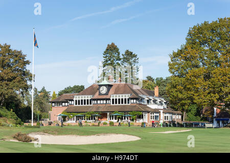 Clubhouse and 18th Green, Sunningdale Golf Course, Sunningdale, Berkshire, England, United Kingdom