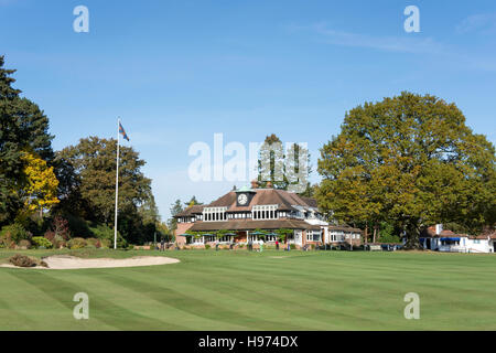 Clubhouse and 18th Green, Sunningdale Golf Course, Sunningdale, Berkshire, England, United Kingdom