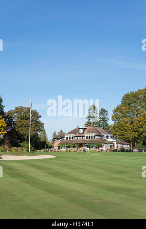 Clubhouse and 18th Green, Sunningdale Golf Course, Sunningdale, Berkshire, England, United Kingdom