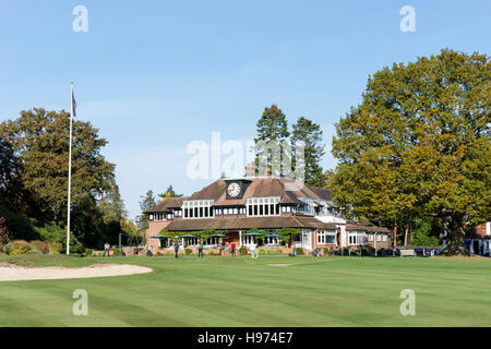 Clubhouse and 18th Green, Sunningdale Golf Course, Sunningdale, Berkshire, England, United Kingdom