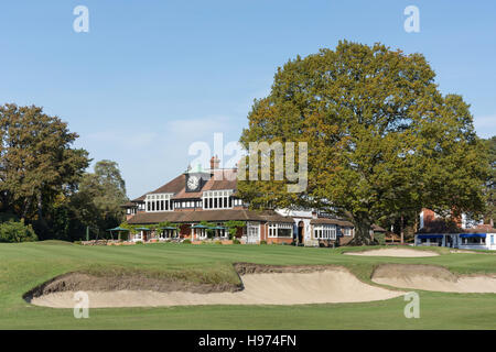 Clubhouse and 18th Green, Sunningdale Golf Course, Sunningdale, Berkshire, England, United Kingdom