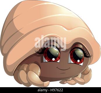 bright crab cartoon Stock Vector