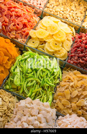 Famous turkish delights on the market Stock Photo