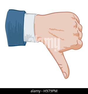 hand sign dislike Stock Vector