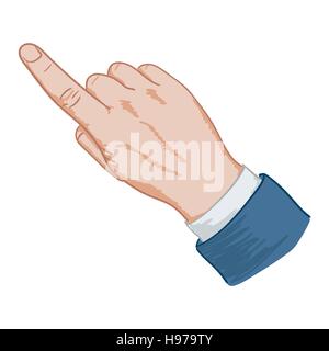 hand sign pointing finger Stock Vector