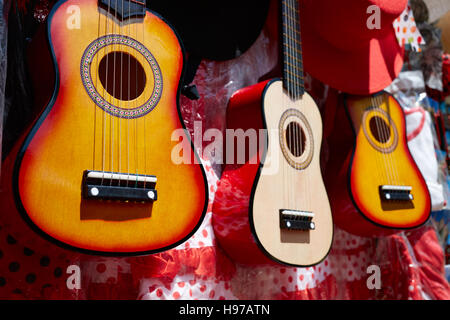 Seville souvenir spanish guitar in Plaza Espana of Sevilla Andalusia Spain Stock Photo
