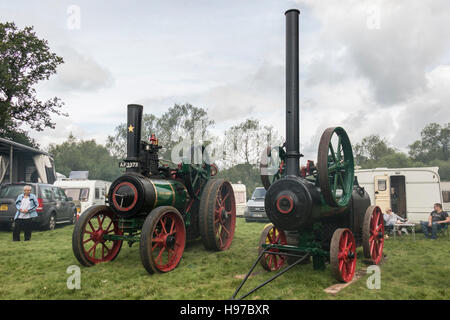 Traction engine on display to public at Astle Park Traction Engine Rally Chelford Cheshire England Stock Photo