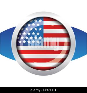 USA flag badge vector Stock Vector