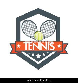 tennis racket balls banner design vector illustration eps 10 Stock Vector