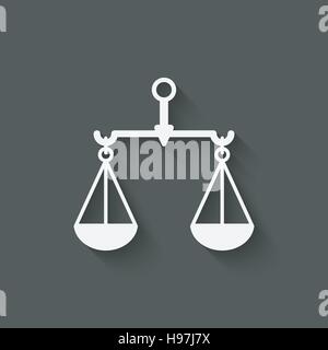 scales justice symbol - vector illustration. eps 10 Stock Vector