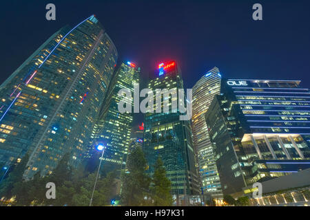 Singapore Skyline And Modern Skyscrapers Stock Photo