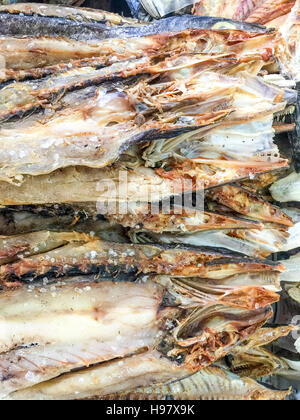 Dalted fish Barracuda or local called Ikan Alu Alu on display at fish ...