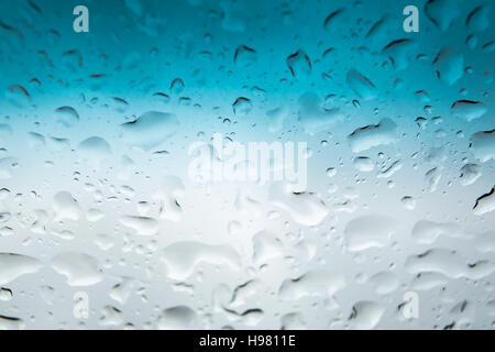 Raindrop on a glass useful as a background Stock Photo