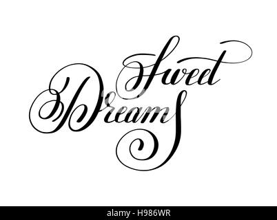Sweet dreams - elegant calligraphic vector inscription. Unique hand  lettering for the design of your jewelry, T shirt, print and other  business. 5512679 Vector Art at Vecteezy