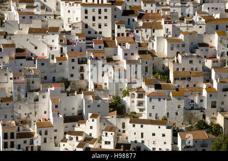 Casares, Architecture of white washed moorish town, Andalusia, Spain. Stock Photo