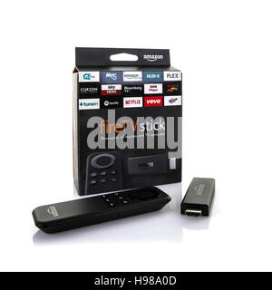 HUETTENBERG, GERMANY - FEBRUARY 03, 2020:  Fire TV stick.  Fire TV  Stick is a low cost version in a HDMI-stick format of  Fire TV, A  Stock Photo - Alamy